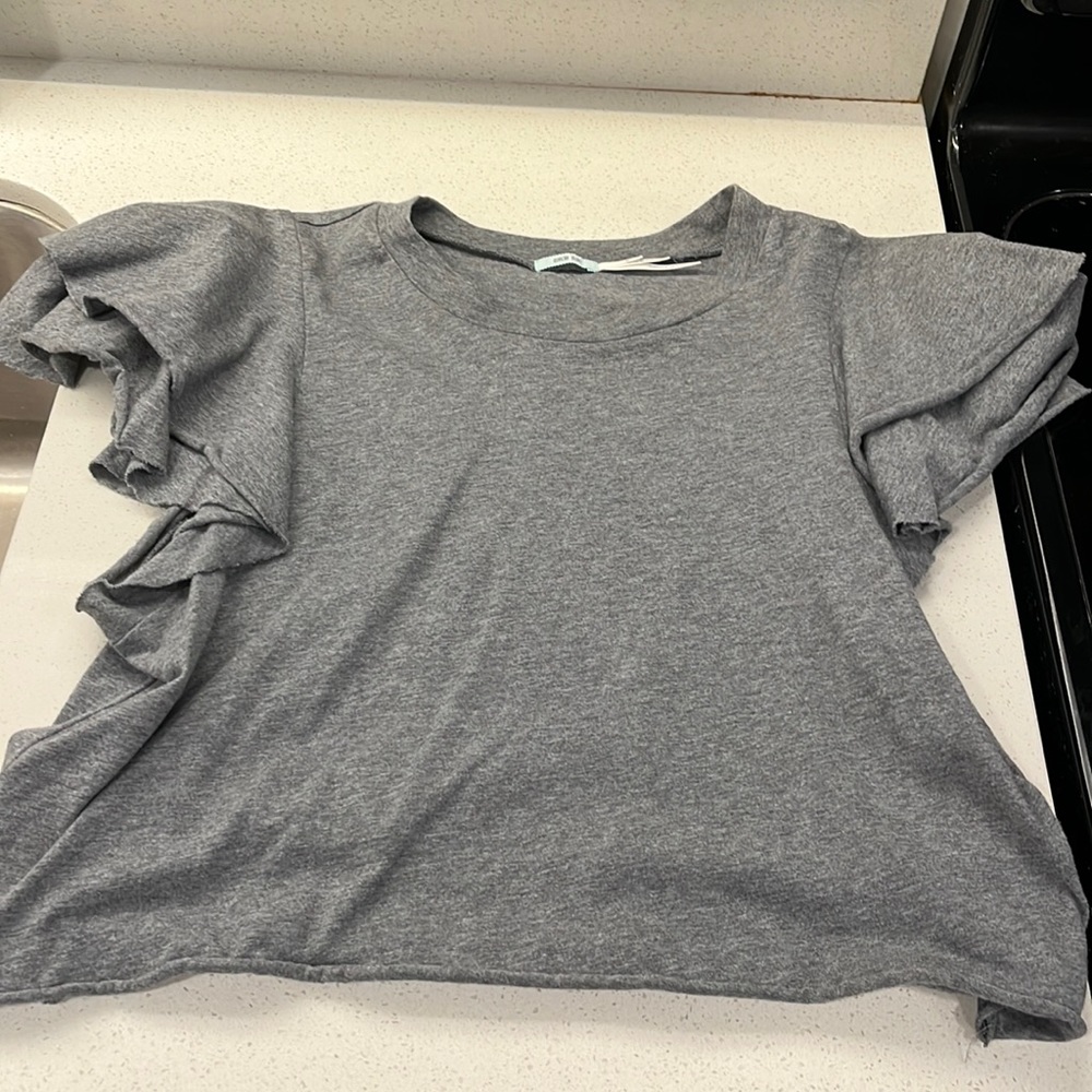 Urban outfitters cropped grey top